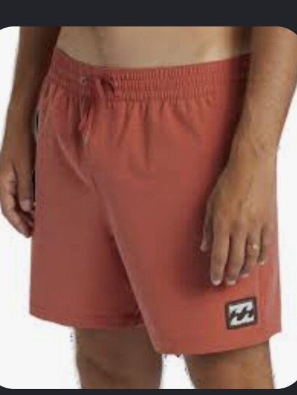 Billabong Men's Rust Orange Drawstring Shorts - New No Tag